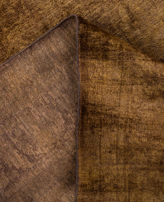 Overdyed One-of-a-Kind Wool Gold Area Rug 8' 3" x 10' 3"