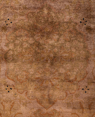Overdyed Hand-Knotted Wool Modern-Contemporary Brown Area Rug 8' 1" x 9' 10"