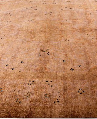Overdyed Hand-Knotted Wool Modern-Contemporary Brown Area Rug 8' 1" x 9' 10"
