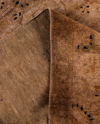 Overdyed Hand-Knotted Wool Modern-Contemporary Brown Area Rug 8' 1" x 9' 10"