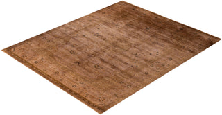 Overdyed Hand-Knotted Wool Modern-Contemporary Brown Area Rug 8' 1" x 9' 10"