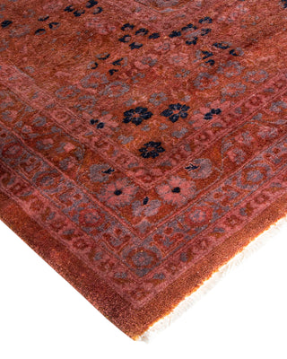 Modern Overdyed Hand Knotted Wool Pink Area Rug 8' 0" x 10' 4"
