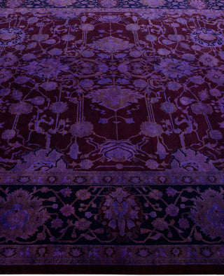 Contemporary Overdyed Wool Hand Knotted Red Area Rug 8' 1" x 10' 5"