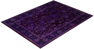 Contemporary Overdyed Wool Hand Knotted Red Area Rug 8' 1" x 10' 5"
