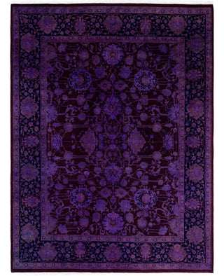 Contemporary Overdyed Wool Hand Knotted Red Area Rug 8' 1" x 10' 5"