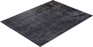 Modern Overdyed Hand Knotted Wool Gray Area Rug 9' 1" x 11' 7"