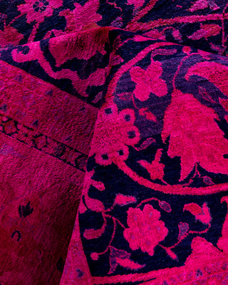 Fine Vibrance, One-of-a-Kind Hand-Knotted Area Rug  - Pink, 8' 3" x 10' 2"