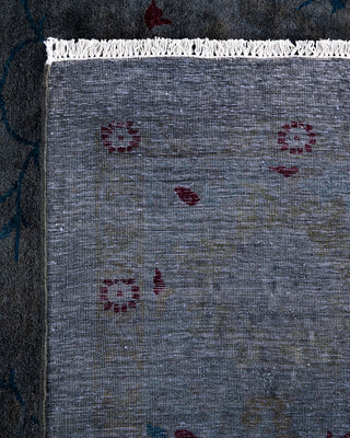 Contemporary Hand-Knotted Overdyed Gray Area Rug 8' 2" x 10' 1"