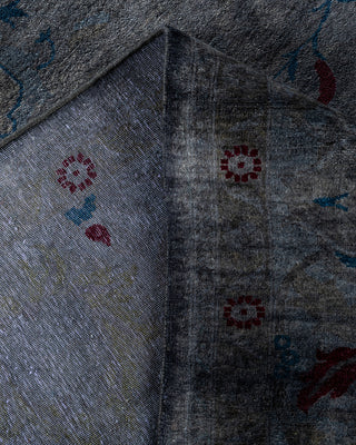 Contemporary Hand-Knotted Overdyed Gray Area Rug 8' 2" x 10' 1"