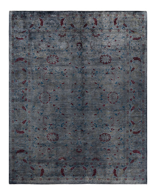 Contemporary Overyed Wool Hand Knotted Gray Area Rug 8' 2" x 10' 1"