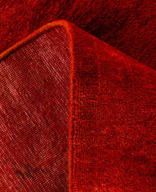 Contemporary Overdyed Wool Hand Knotted Orange Area Rug 8' 2" x 10' 1"