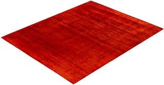 Contemporary Overdyed Wool Hand Knotted Orange Area Rug 8' 2" x 10' 1"
