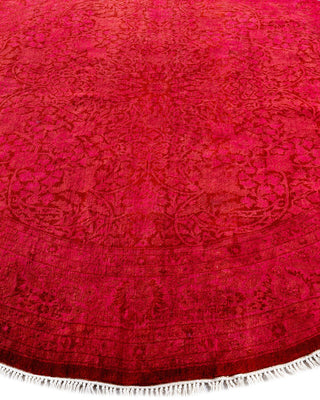 Fine Vibrance, One-of-a-Kind Hand-Knotted Area Rug - Pink, 6' 1" x 6' 1" - Solo Rugs