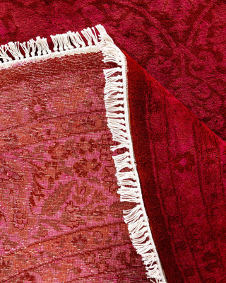 Fine Vibrance, One-of-a-Kind Hand-Knotted Area Rug - Pink, 6' 1" x 6' 1" - Solo Rugs