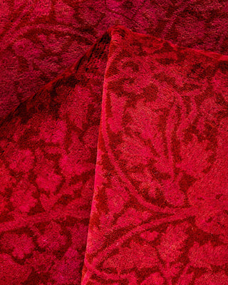 Fine Vibrance, One-of-a-Kind Hand-Knotted Area Rug - Pink, 6' 1" x 6' 1" - Solo Rugs