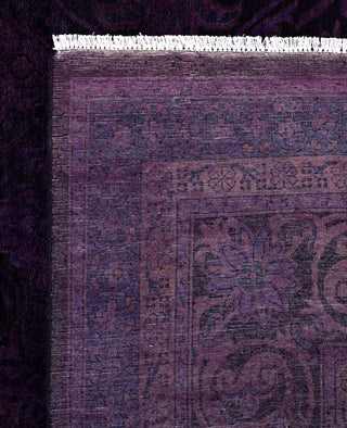 Overdyed One-of-a-Kind Wool Purple Area Rug 9' 3" x 12' 1"