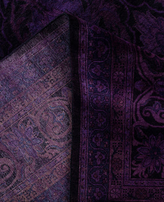 Overdyed One-of-a-Kind Wool Purple Area Rug 9' 3" x 12' 1"