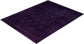 Overdyed One-of-a-Kind Wool Purple Area Rug 9' 3" x 12' 1"