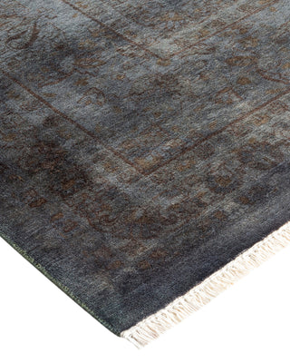Contemporary Fine Vibrance Gray Wool Area Rug - 9' 2" x 11' 7"