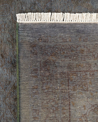Contemporary Fine Vibrance Gray Wool Area Rug - 9' 2" x 11' 7"