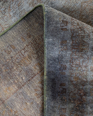 Contemporary Fine Vibrance Gray Wool Area Rug - 9' 2" x 11' 7"