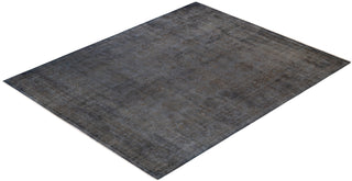 Contemporary Fine Vibrance Gray Wool Area Rug - 9' 2" x 11' 7"