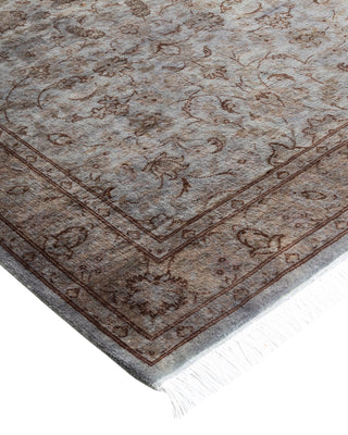 Modern Overdyed Hand Knotted Wool Gray Area Rug 3' 3" x 5' 3"
