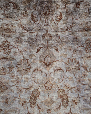 Contemporary Hand Knotted Overdyed Gray Area Rug 3' 3" x 5' 3"