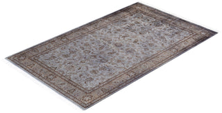 Contemporary Hand Knotted Overdyed Gray Area Rug 3' 3" x 5' 3"