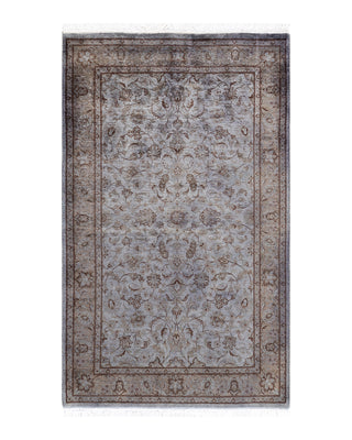 Contemporary Fine Vibrance Gray Wool Area Rug 3' 3" x 5' 3"