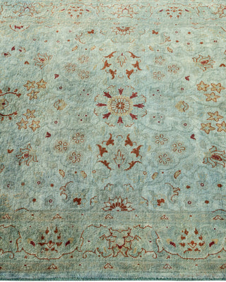 Contemporary Hand-Knotted Overdyed Blue Runner 3' 2" x 5' 1"
