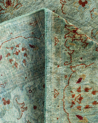 Contemporary Hand-Knotted Overdyed Blue Runner 3' 2" x 5' 1"