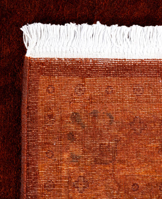 Contemporary Overdyed Wool Hand Knotted Orange Area Rug 3' 2" x 5' 1"