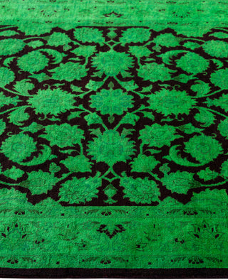 Fine Vibrance, One-of-a-Kind Hand-Knotted Area Rug  - Green, 3' 2" x 5' 5"