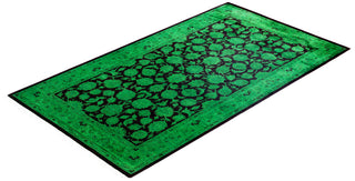 Fine Vibrance, One-of-a-Kind Hand-Knotted Area Rug  - Green, 3' 2" x 5' 5"