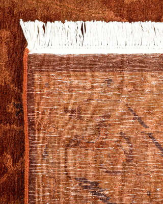 Contemporary Hand-Knotted Overdyed Brown Area Rug 4' 1" x 6' 5"