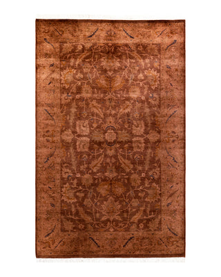 Modern Fine Vibrance Brown Area Rug 4' 1" x 6' 5"