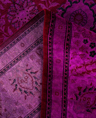 Overdyed Hand-Knotted Wool Modern-Contemporary Purple Area Rug 9' 1" x 11' 10"