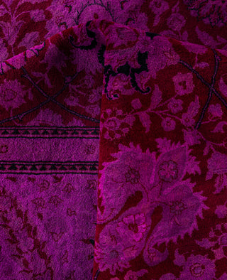 Overdyed Hand-Knotted Wool Modern-Contemporary Purple Area Rug 9' 1" x 11' 10"