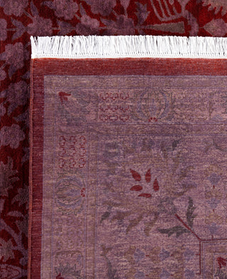 Overdyed Hand-Knotted Wool Modern-Contemporary Purple Area Rug 9' 1" x 12' 1"