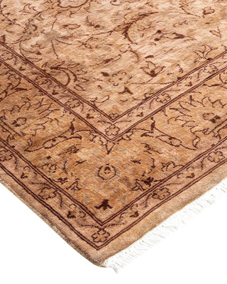 Modern Overdyed Hand Knotted Wool Beige Area Rug 4' 2" x 6' 3"