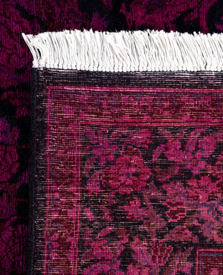 Contemporary Overdyed Wool Hand Knotted Purple Area Rug 4' 2" x 6' 3"