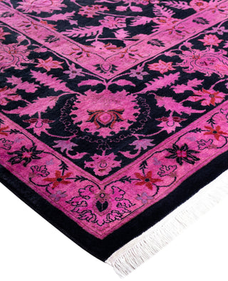 Overdyed Hand-Knotted Wool Modern-Contemporary Purple Area Rug 9' 3" x 12' 5"