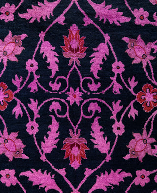 Overdyed Hand-Knotted Wool Modern-Contemporary Purple Area Rug 9' 3" x 12' 5"