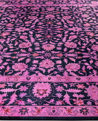 Overdyed Hand-Knotted Wool Modern-Contemporary Purple Area Rug 9' 3" x 12' 5"