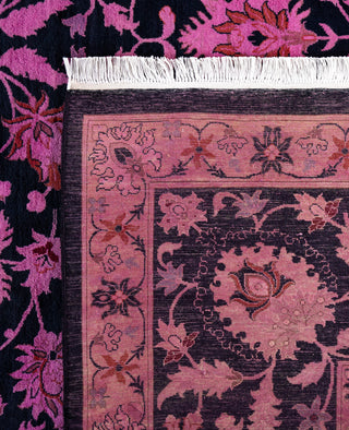Overdyed Hand-Knotted Wool Modern-Contemporary Purple Area Rug 9' 3" x 12' 5"