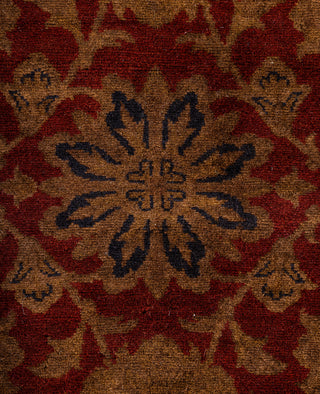 Contemporary Overdyed Wool Hand Knotted Brown Area Rug 4' 2" x 6' 2"