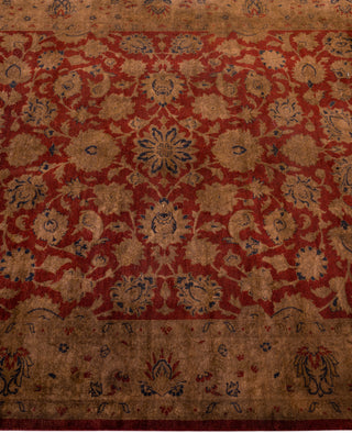 Contemporary Overdyed Wool Hand Knotted Brown Area Rug 4' 2" x 6' 2"