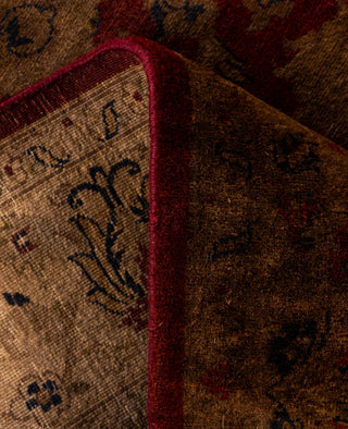 Contemporary Overdyed Wool Hand Knotted Brown Area Rug 4' 2" x 6' 2"