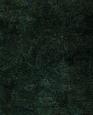 Contemporary Overdyed Wool Hand Knotted Green Area Rug 4' 2" x 6' 3"